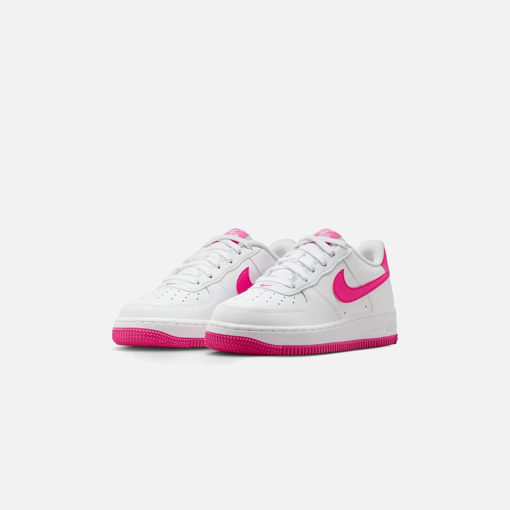 Nike GS Air Force 1 LV8 - White / Laser Fuchsia
