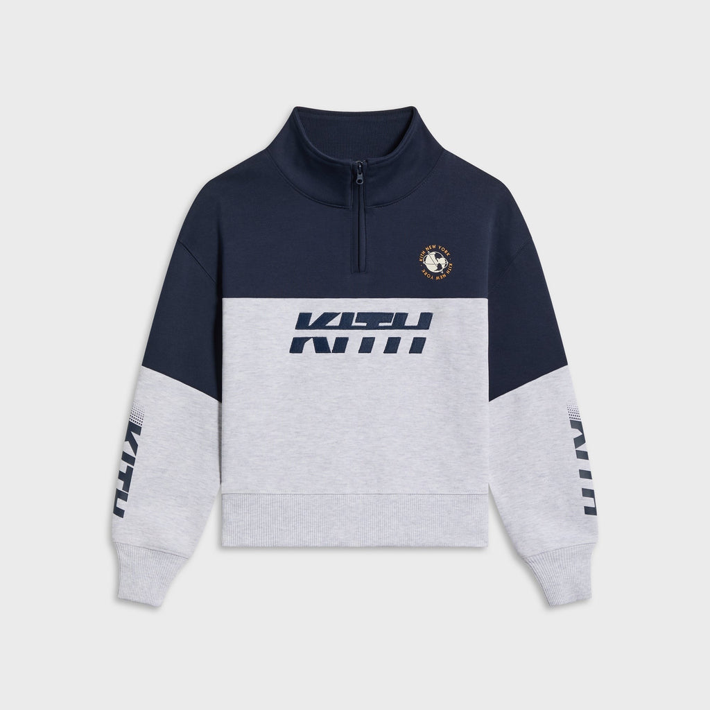 Kith Kids Logo Blocked Hunter Quarter Zip - Nocturnal - PH