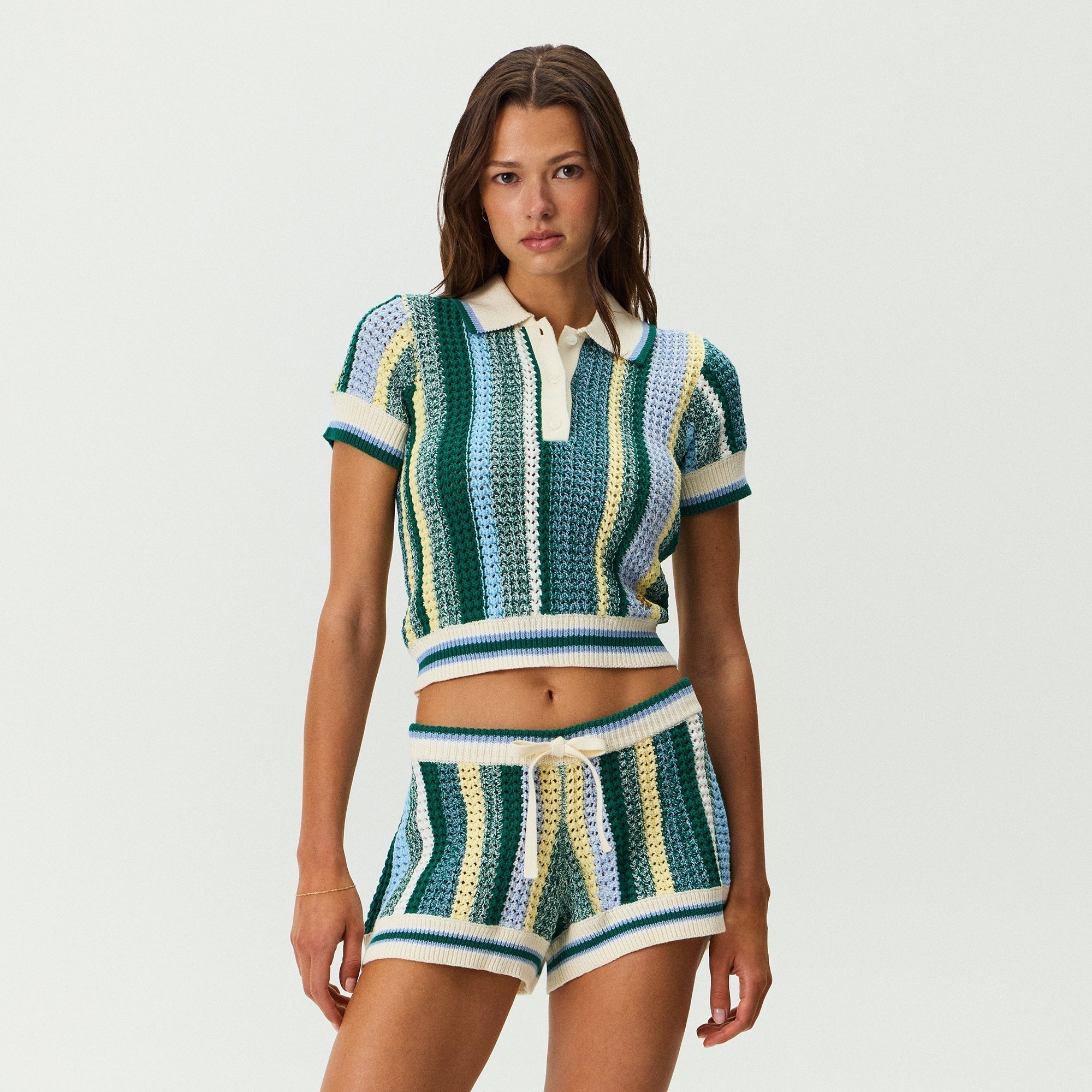 Kith Women Riven Crochet Polo - Majestic