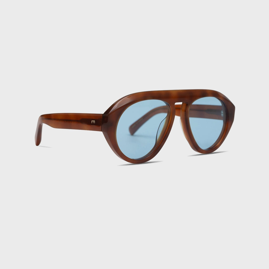 Elisa Johnson Val Sunglasses - Light Brown / Tortoise Blue