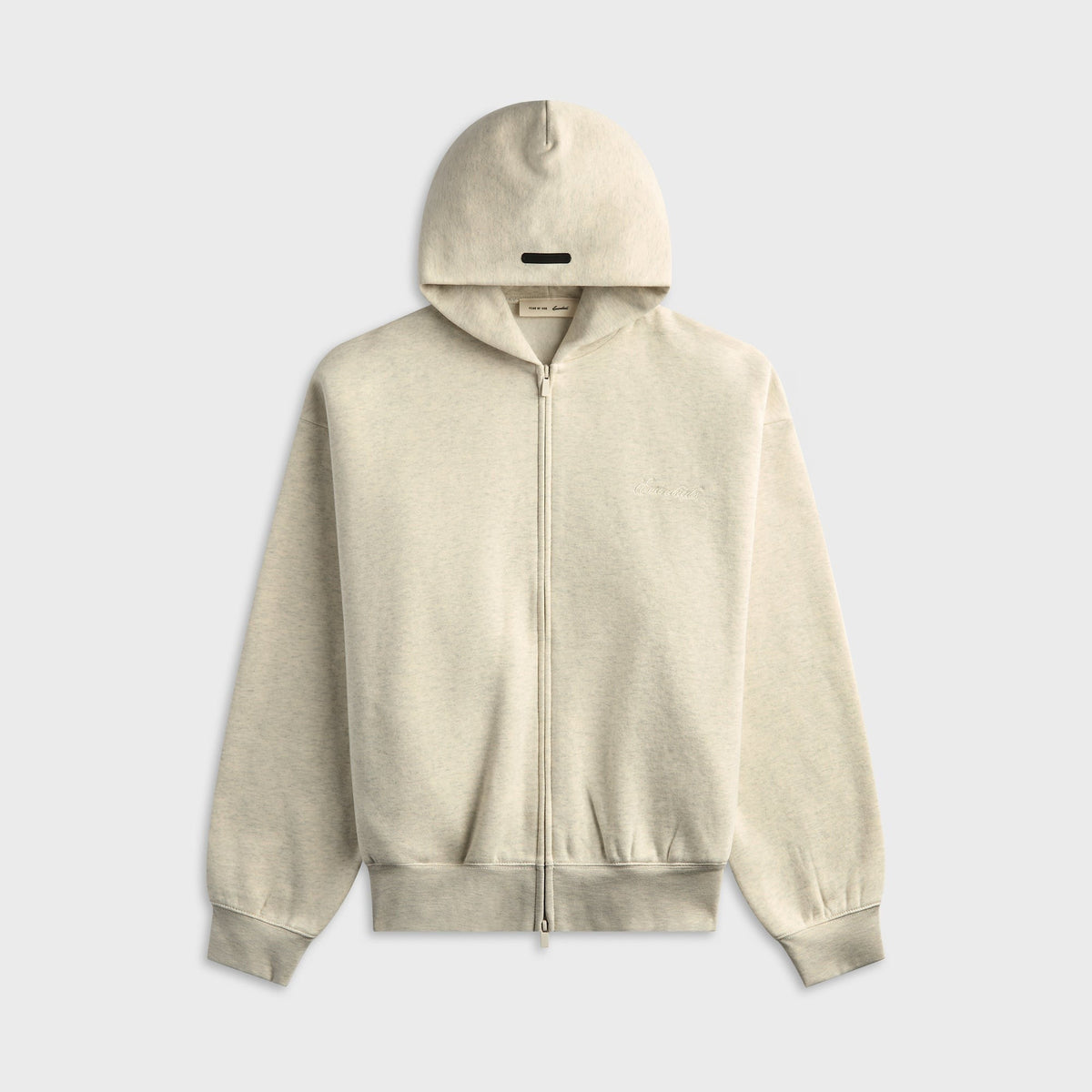 Essentials Signature Classic Full Zip Hoodie - Oatmeal Heather / Light Heather