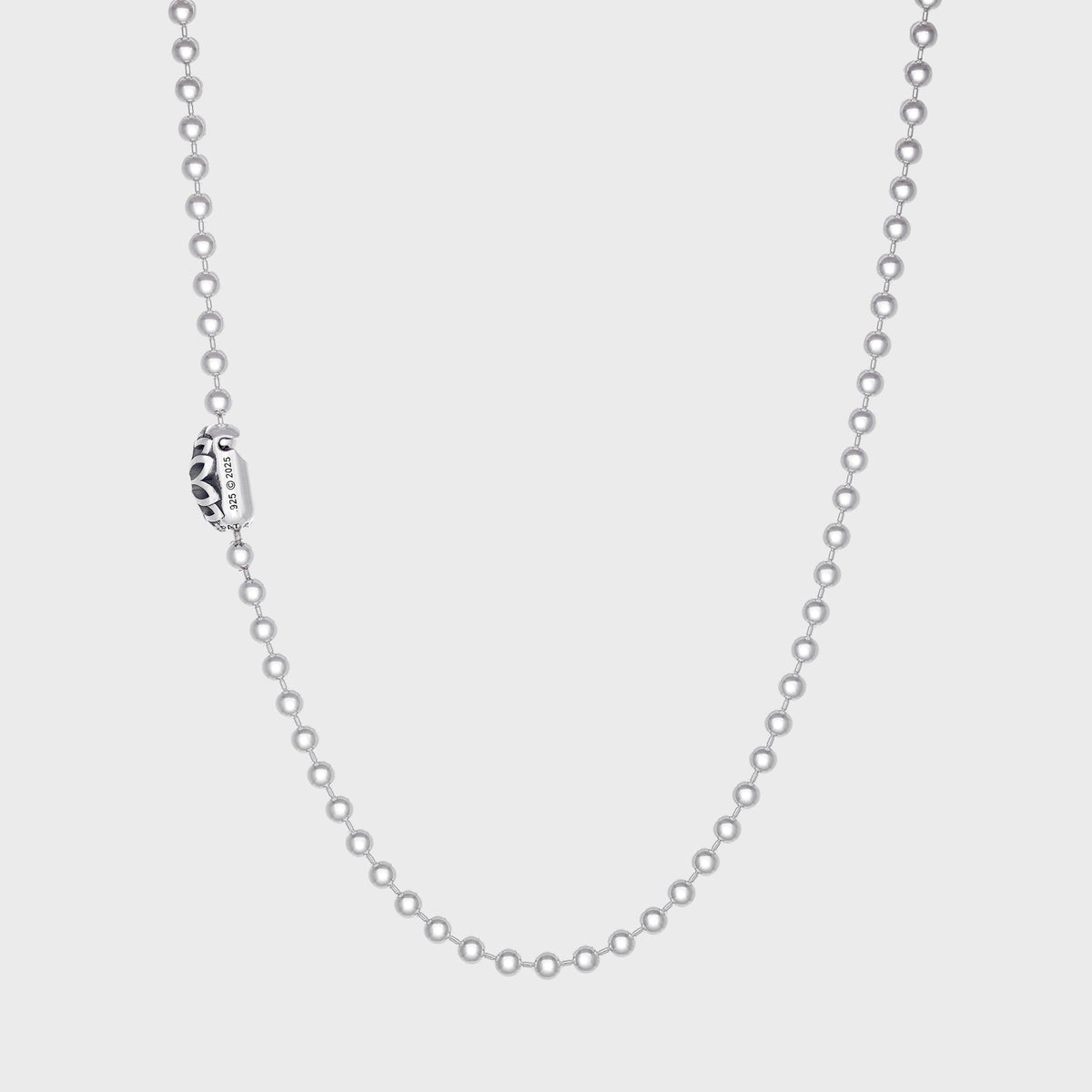 GOOD ART HLYWD Triple Cutout Poplock Necklace - Silver