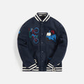 by Parra Run Sit & Bike Varsity Jacket - Navy Blue