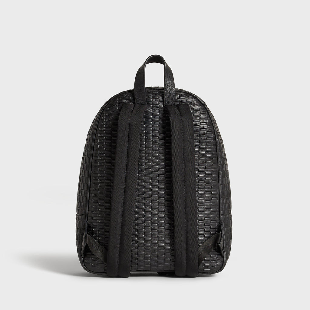 Kith Monogram Tumbled Leather Backpack - Black