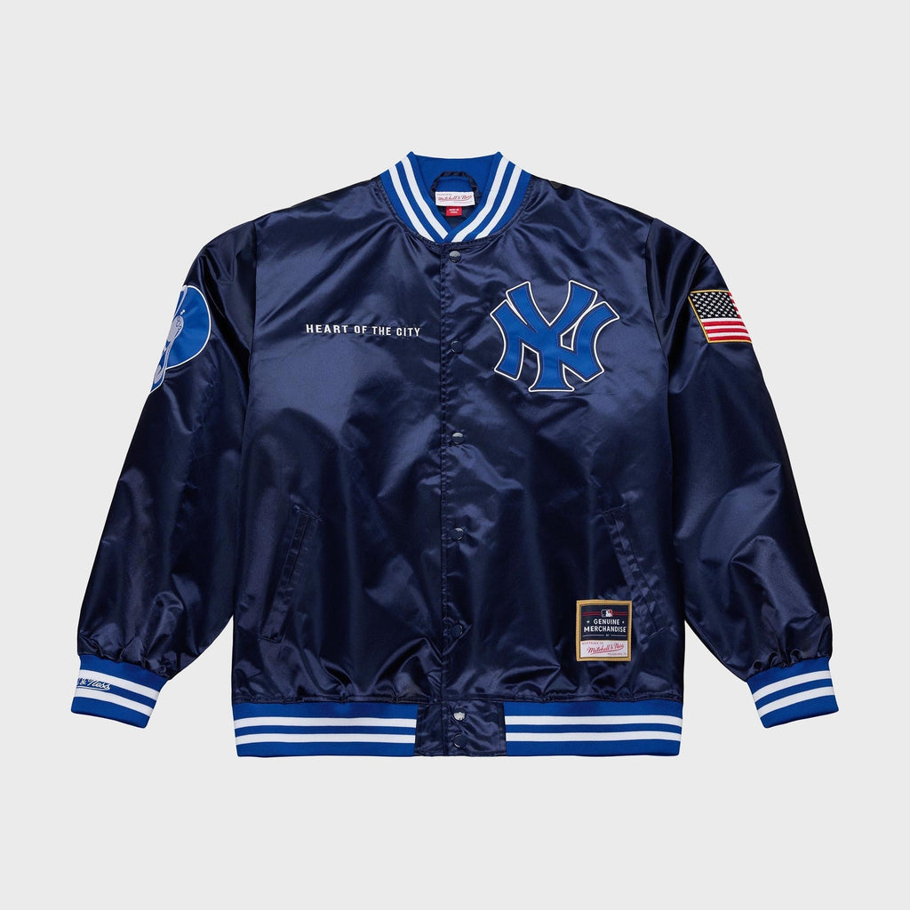 Mitchell & Ness x Jay-Z The Blueprint x New York Yankees Satin Full-Snap Jacket - Navy