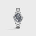 LAARVEE Silver Precision Steel - Grey Ceramic Bezel / Grey Dial