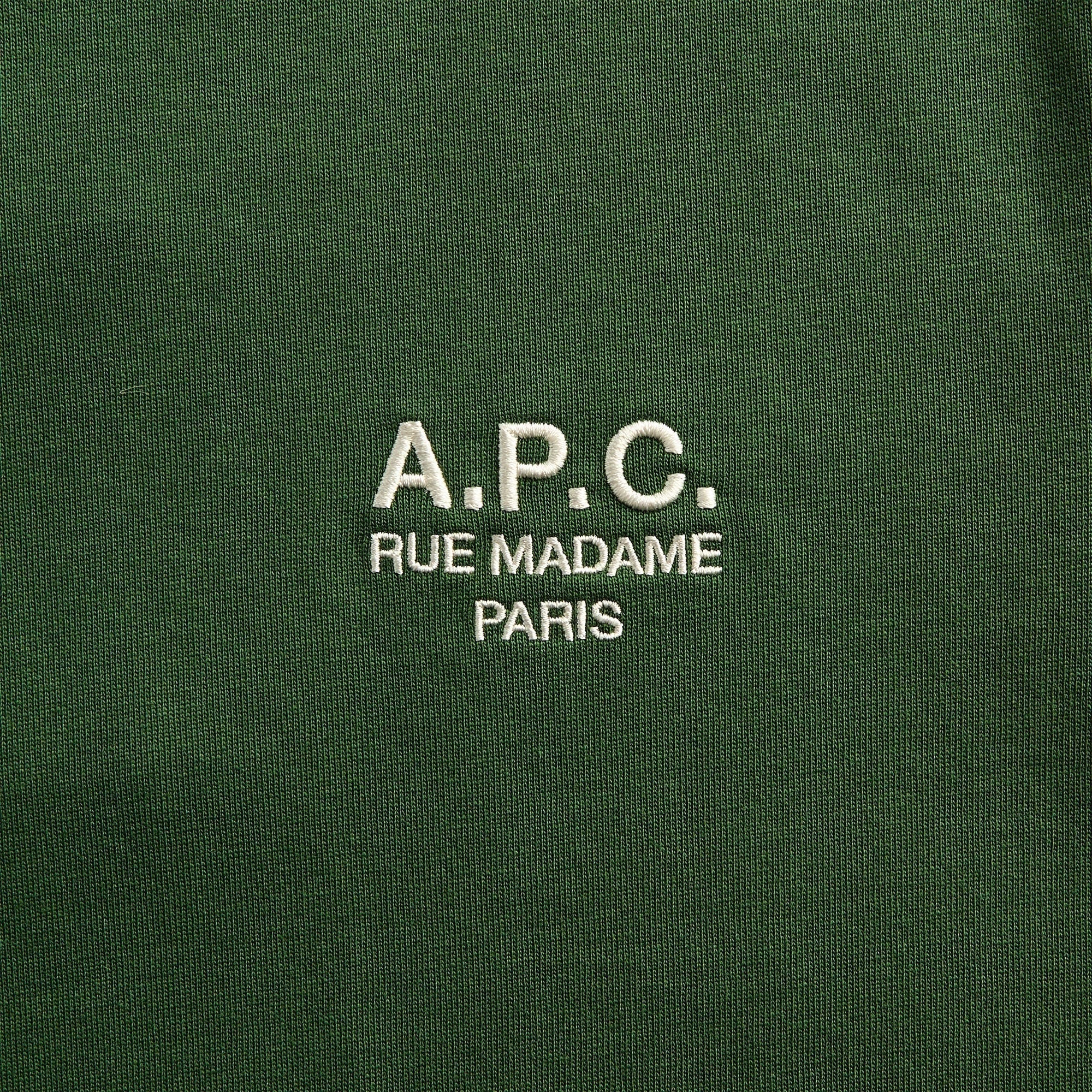 A.P.C. Standard Rue Madame Tee - Vert Fonce / Blanc