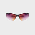 Balenciaga BB0462S Unisex Metal Sunglasses - Ruthenium / Violet