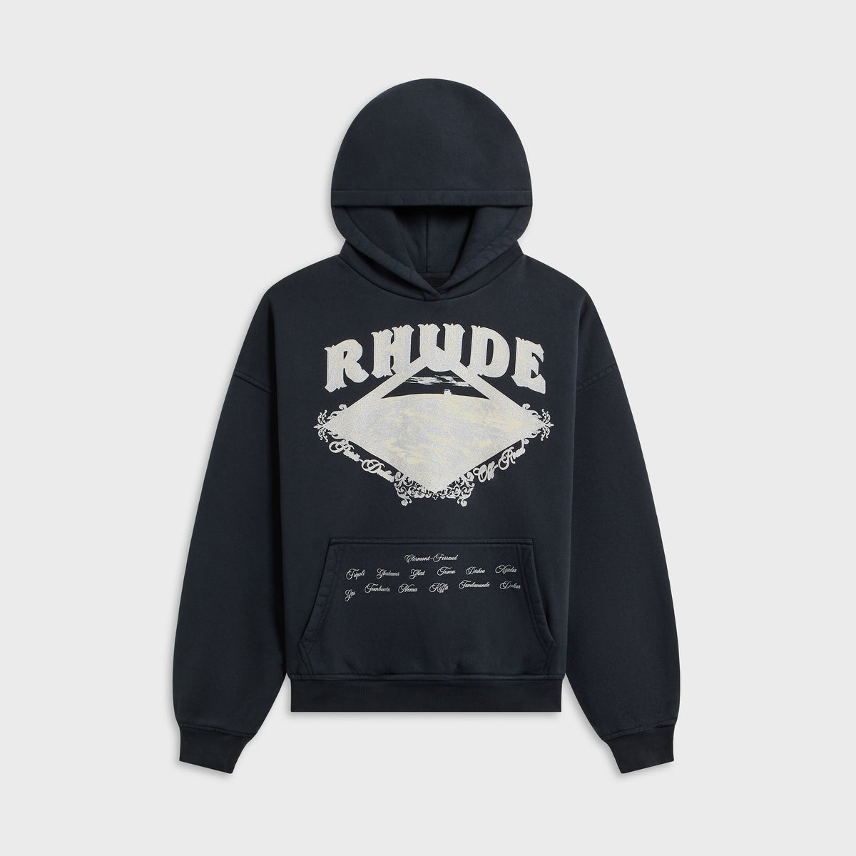 Rhude Dakar Convoy Hoodie - Vintage Black / Silver