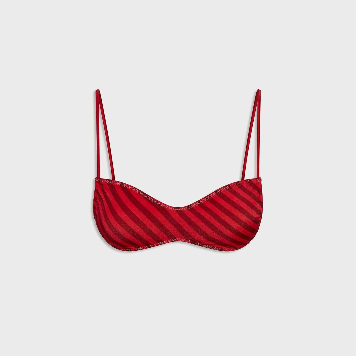 Frankies Bikinis x Jennie Magnolia Satin Top - Spring Stripe
