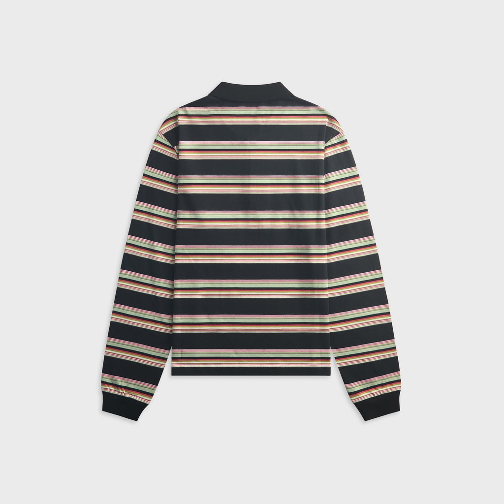 Marni Striped Cotton Polo Shirt - Pale Mint