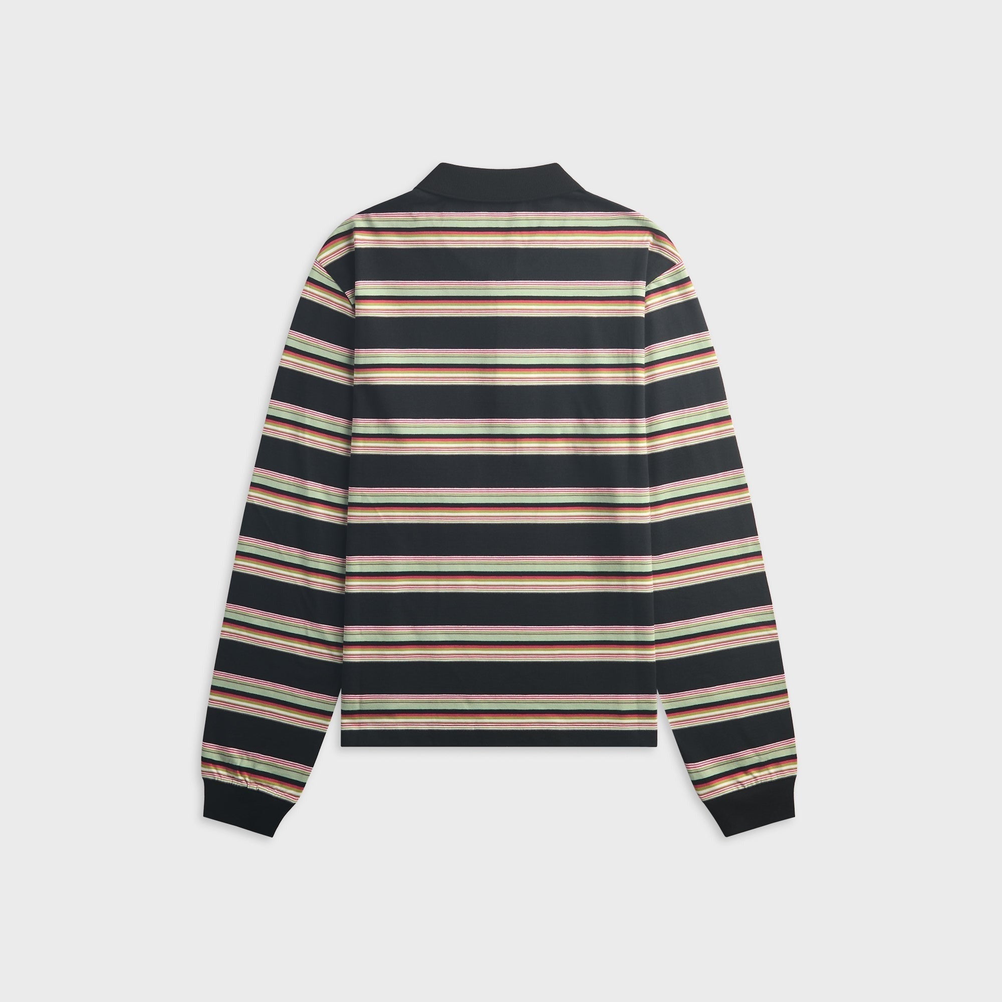 Marni Striped Cotton Polo Shirt - Pale Mint