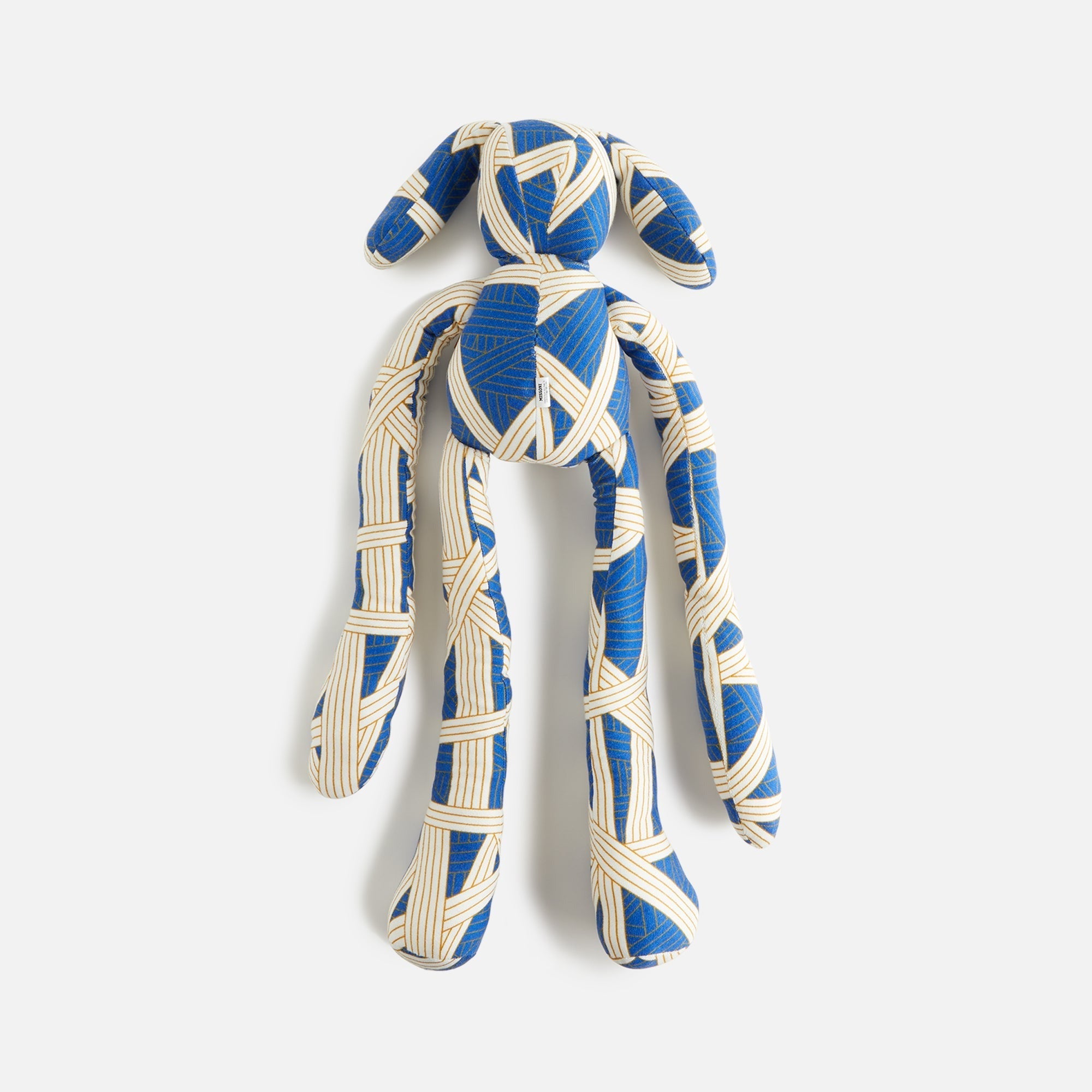 Missoni Nastri Print Medium Rabbit Puppet - Blue