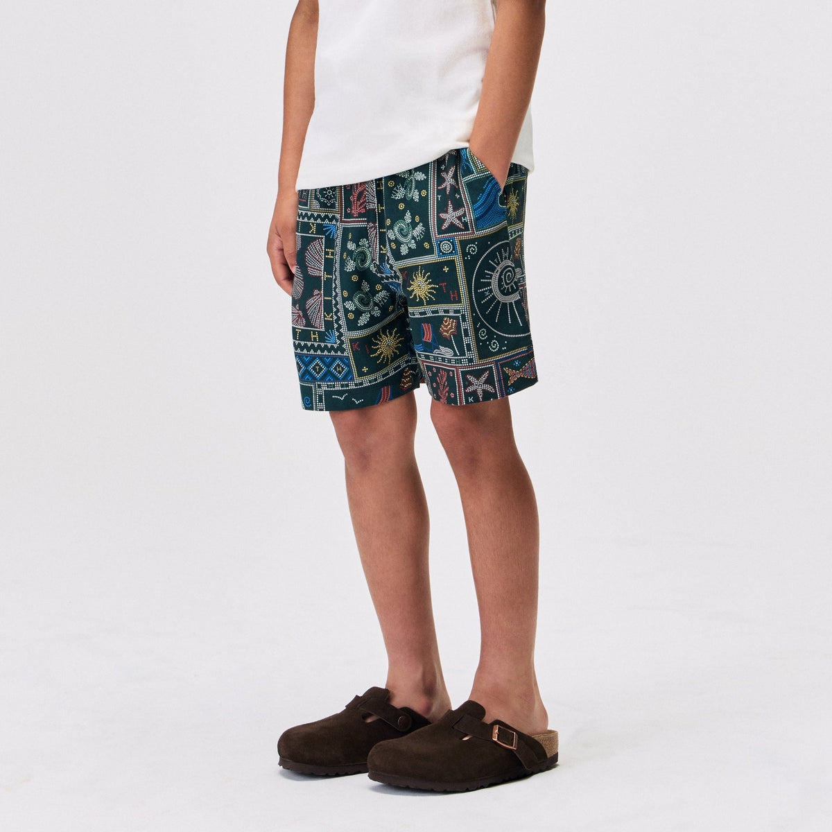 Kith Kids Beach Tile Thompson Camp Short - Stadium