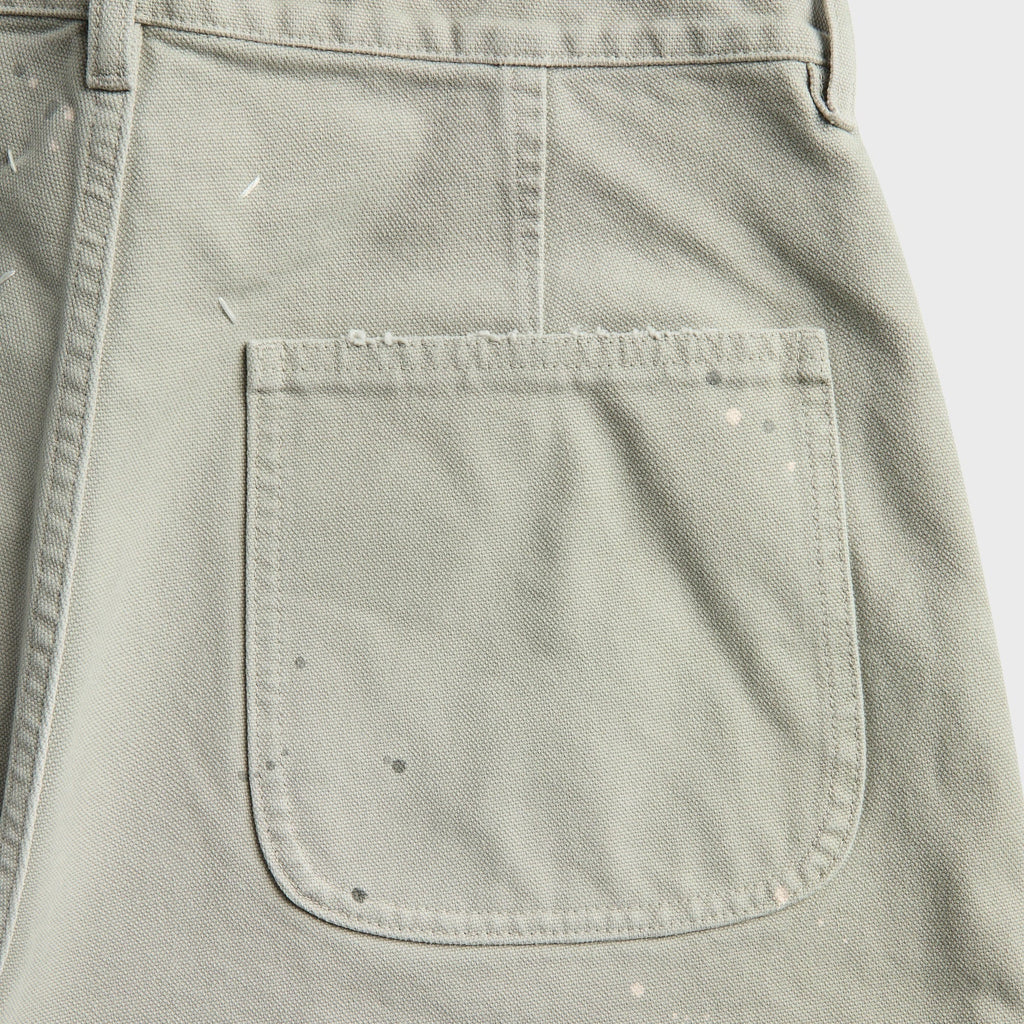Maison Margiela Wide-Leg Paint Splattered Cotton Canvas Trouser - Gray