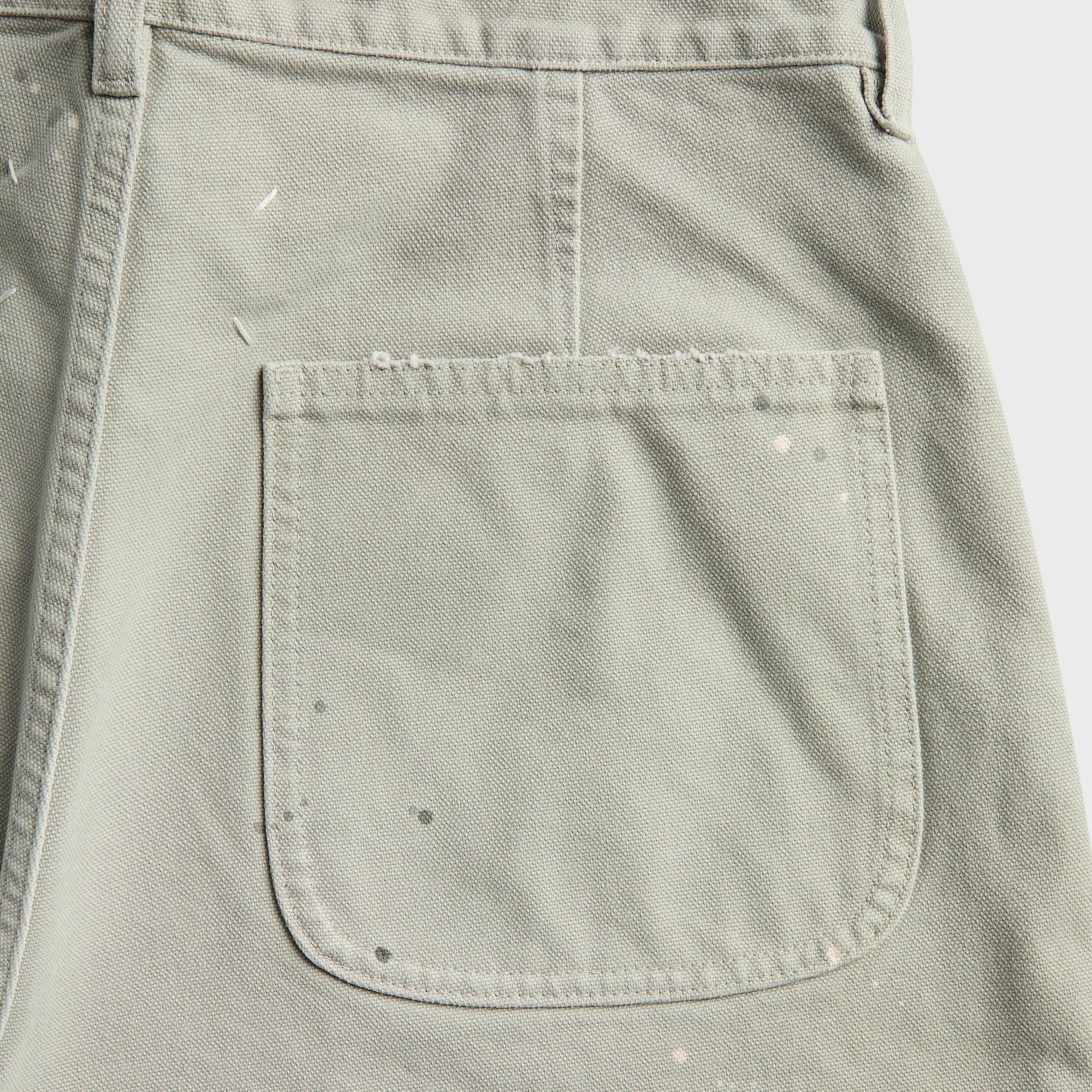 Maison Margiela Wide-Leg Paint Splattered Cotton Canvas Trouser - Gray