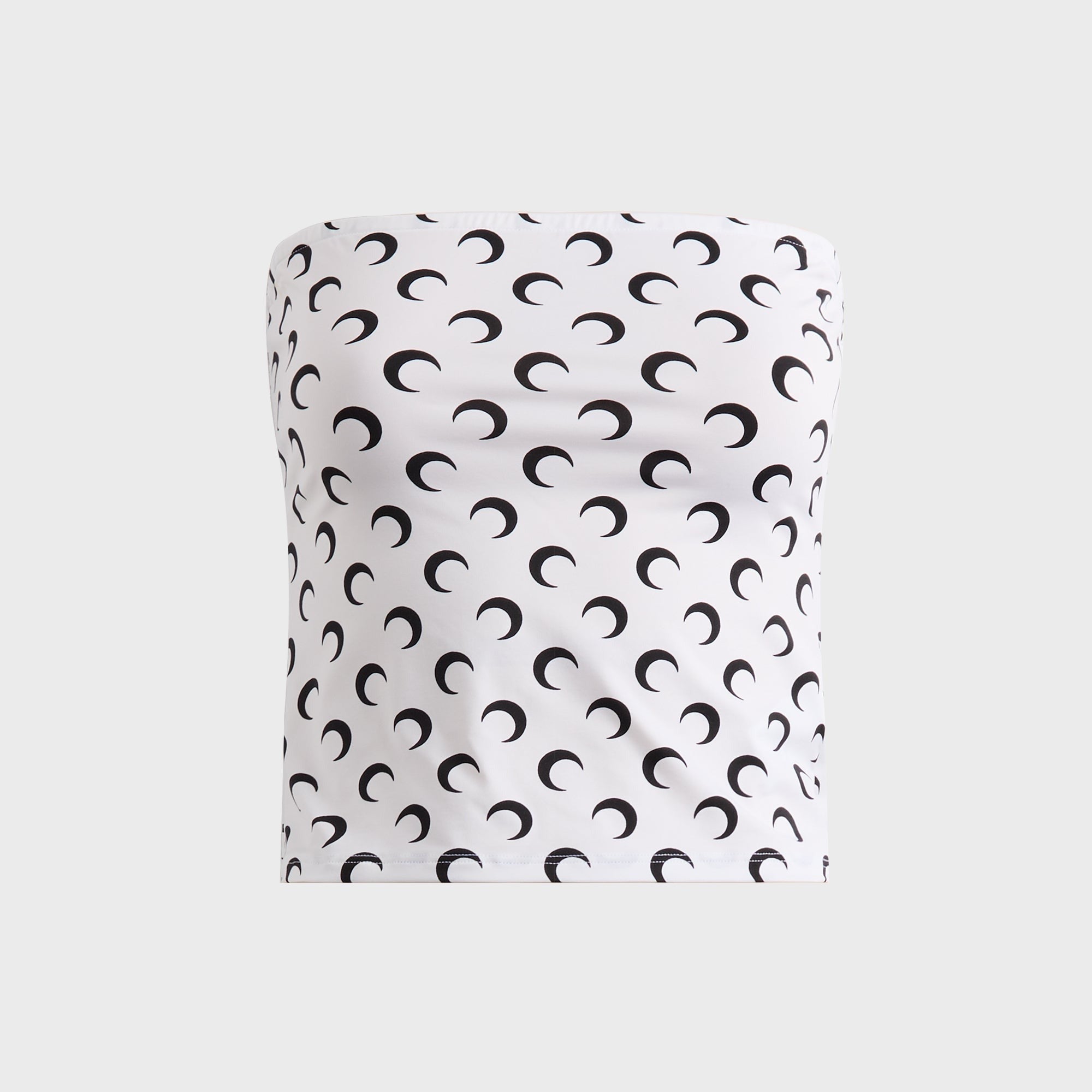 Marine Serre Moon Printed Jersey Tube Top - White