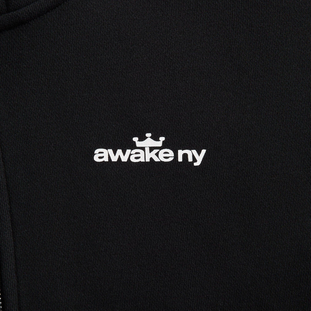 Awake NY Crown Logo Full-Zip Hoodie - Black