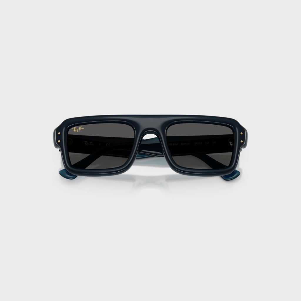 Ray-Ban x A$AP Rocky Flacko Puffer Sunglasses - Transparent Blue Frame / Dark Grey Lens