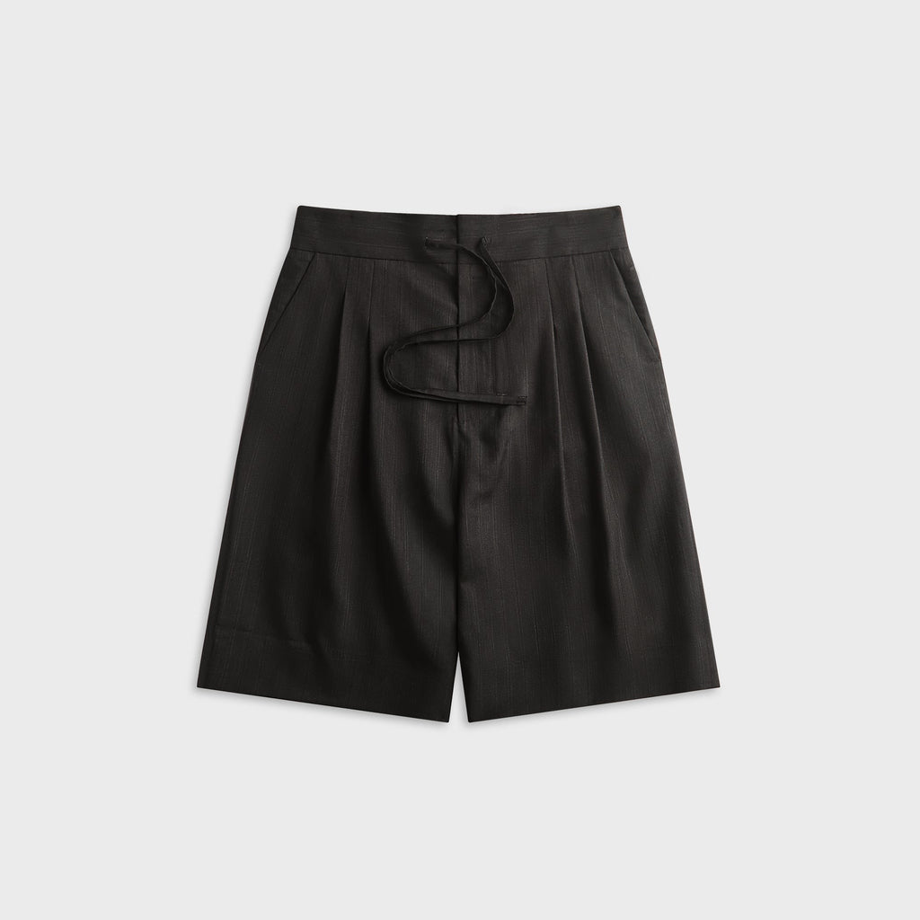 Fear of God Striped Wool Baggy Short - Black