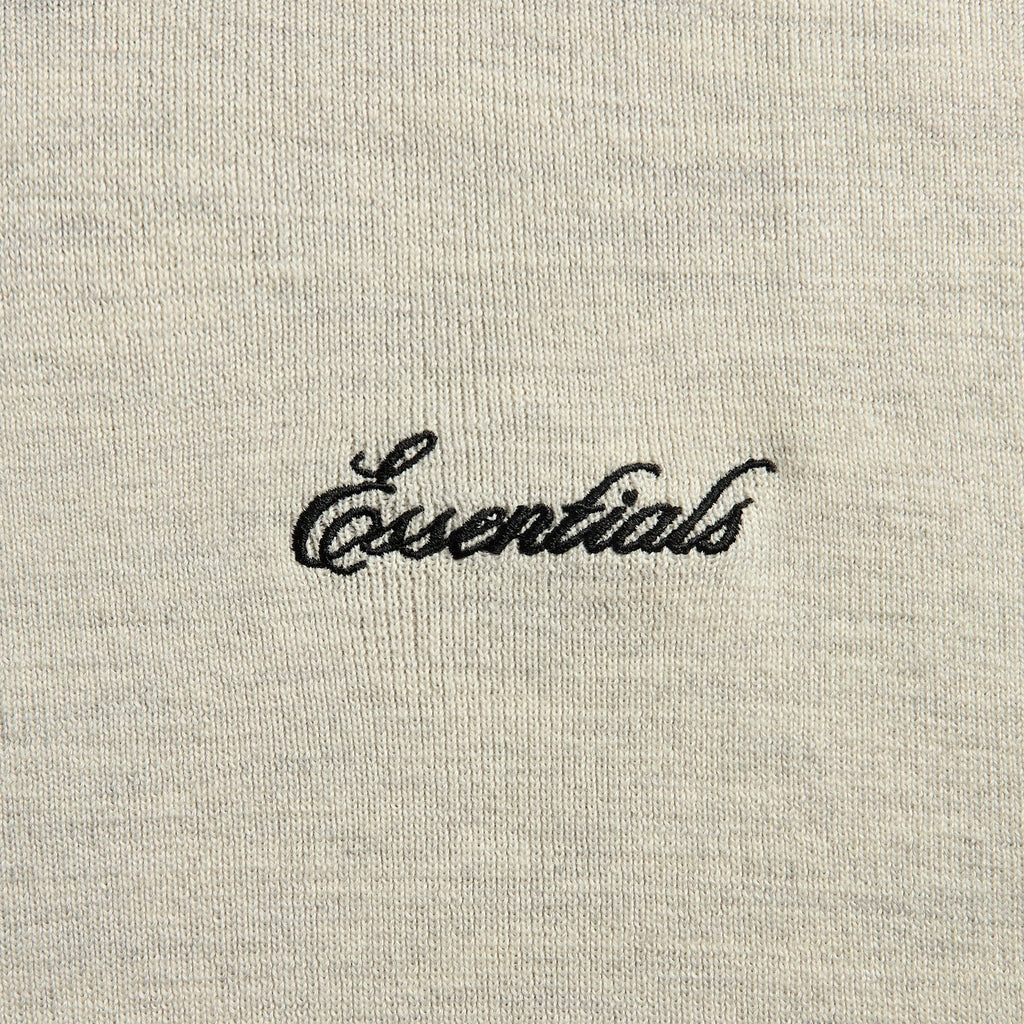 Essentials Signature 3/4 Sleeve 90s Knit Polo - Oatmeal Heather