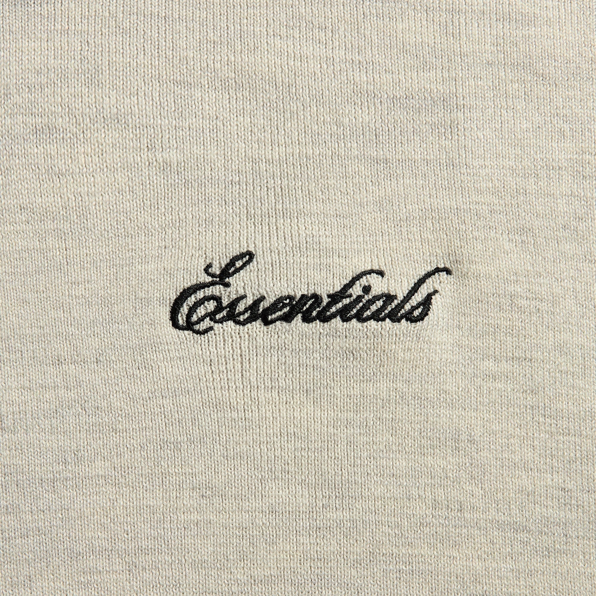 Essentials Signature 3/4 Sleeve 90s Knit Polo - Oatmeal Heather