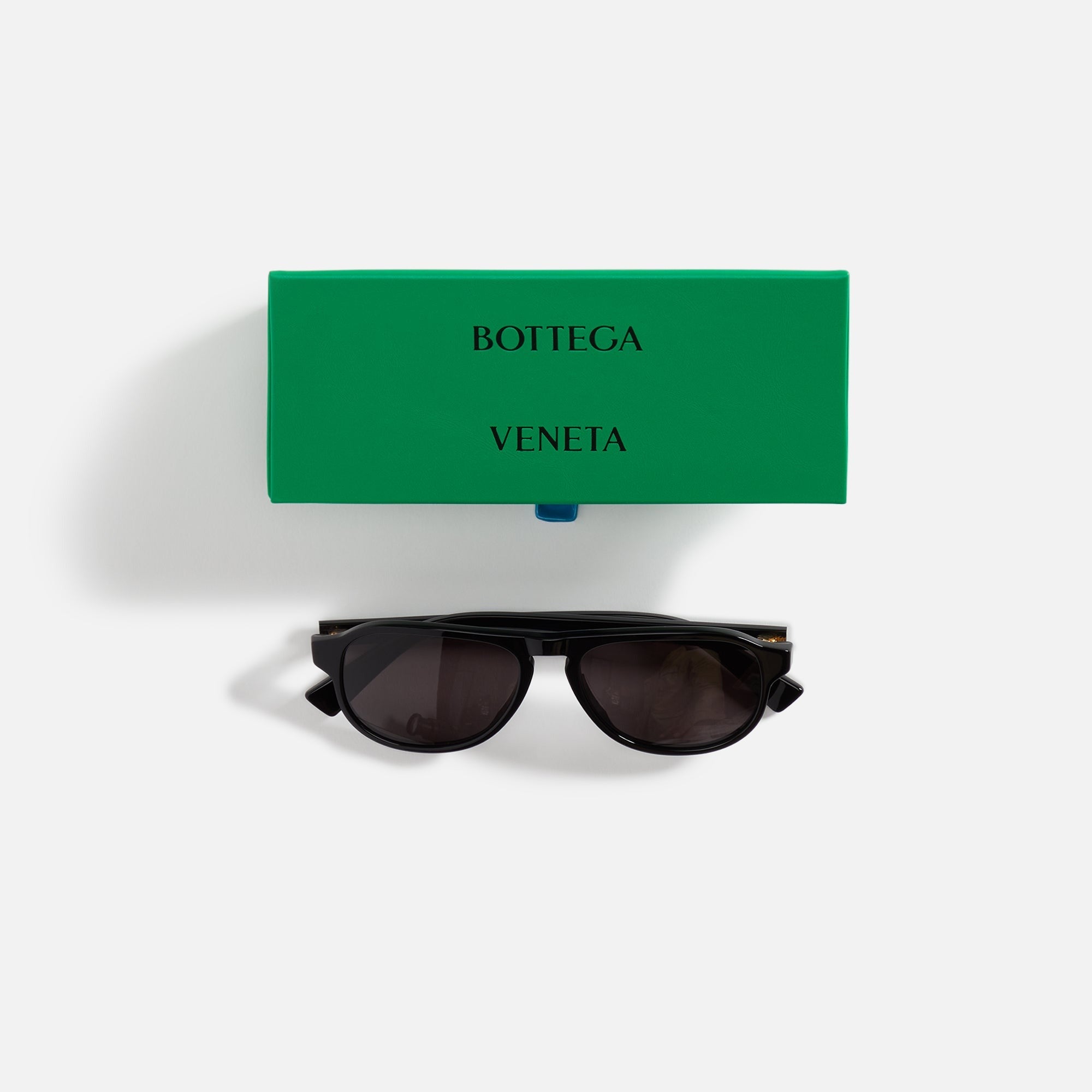 Bottega Veneta Mens 55 Sunglass Recycled Ace - Black