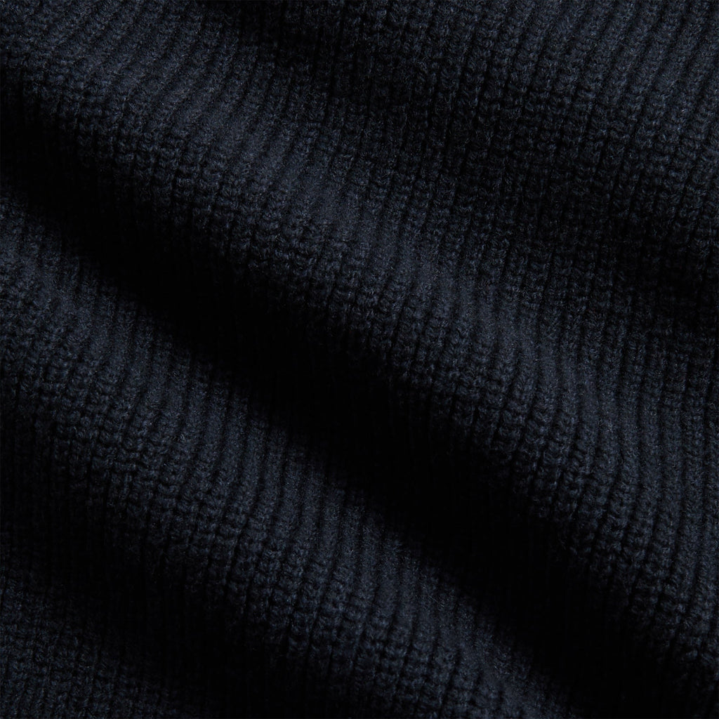 Studio Nicholson Rib Zip Through Jumper - Nautical Black