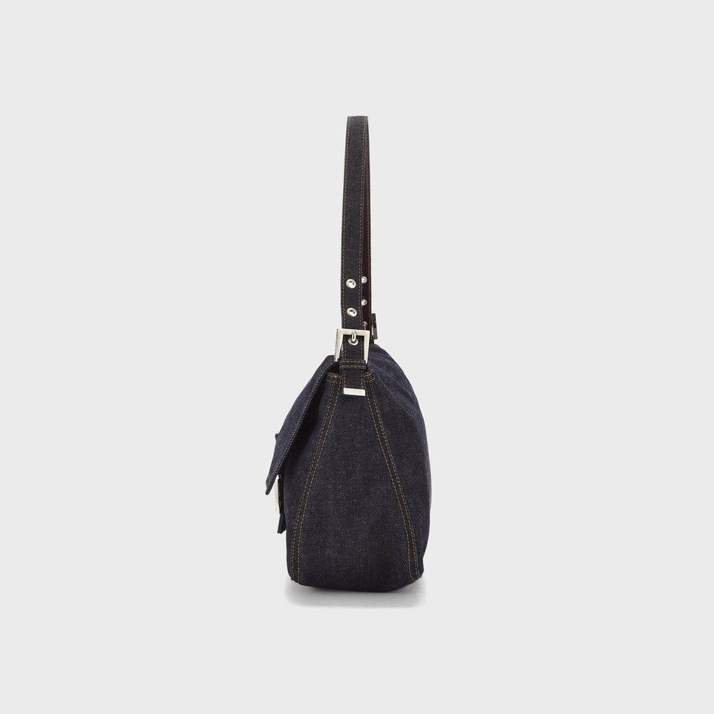 WGACA Fendi Denim Mama Baguette Bag - Blue