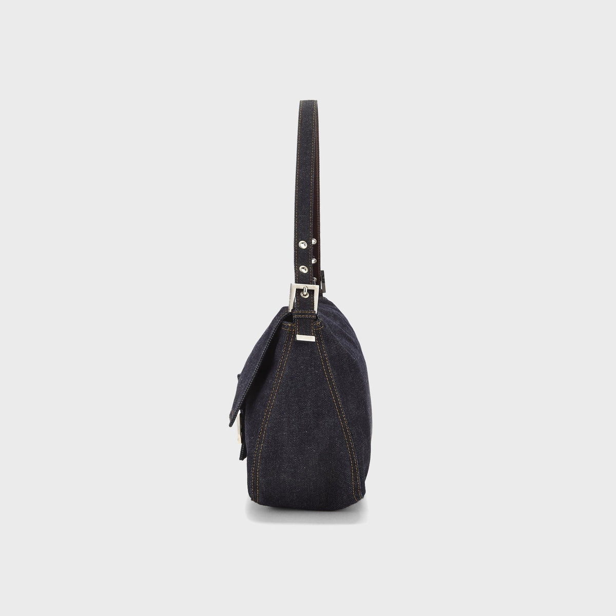 WGACA Fendi Denim Mama Baguette Bag - Blue
