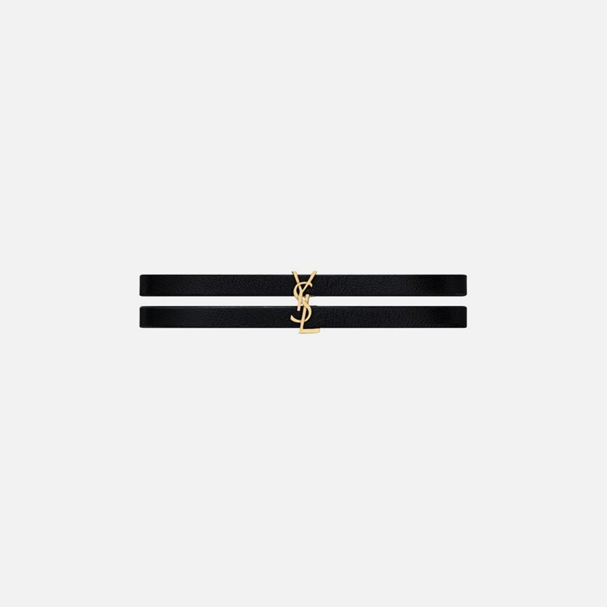 Saint Laurent Double-Strand Bracelet - Black