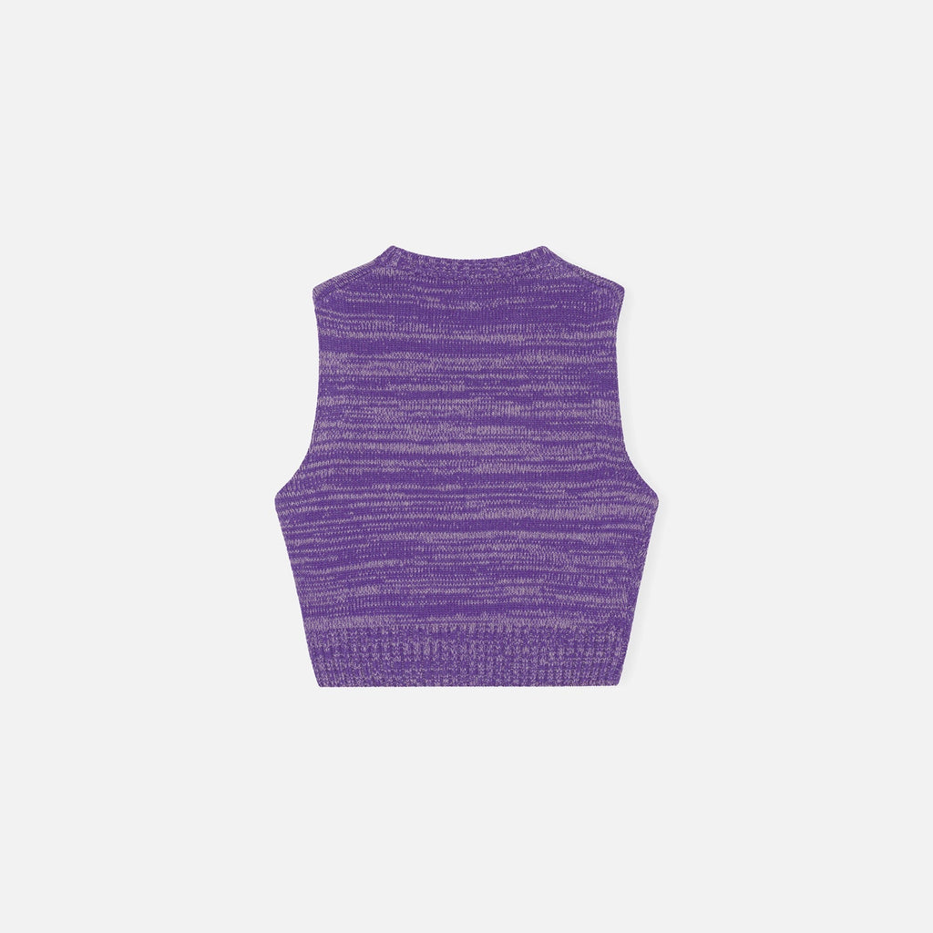 Ganni Graphic Cropped Vest - Purple Wine