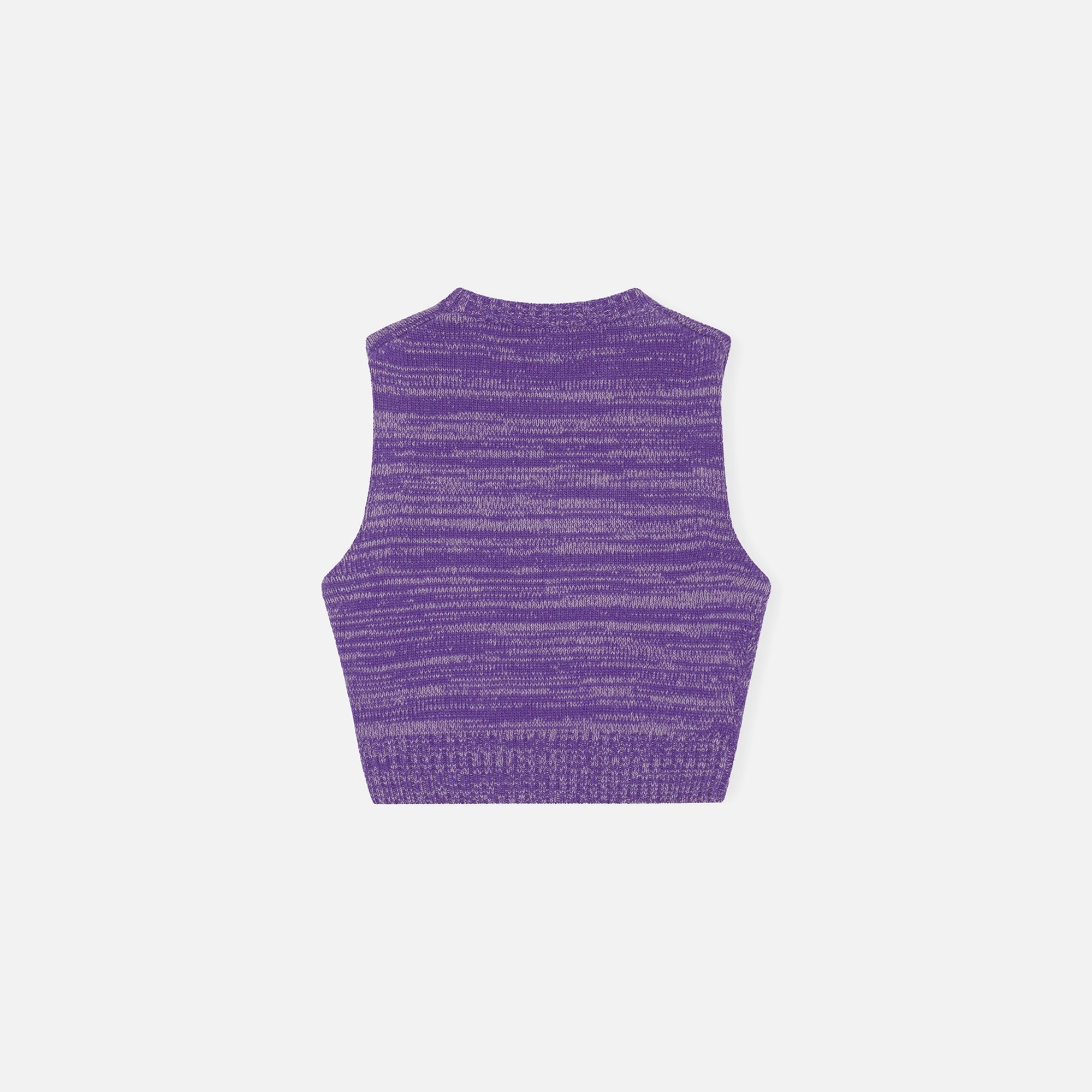 Ganni Graphic Cropped Vest - Purple Wine
