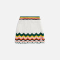 Casablanca Chevron Lace Skirt - White