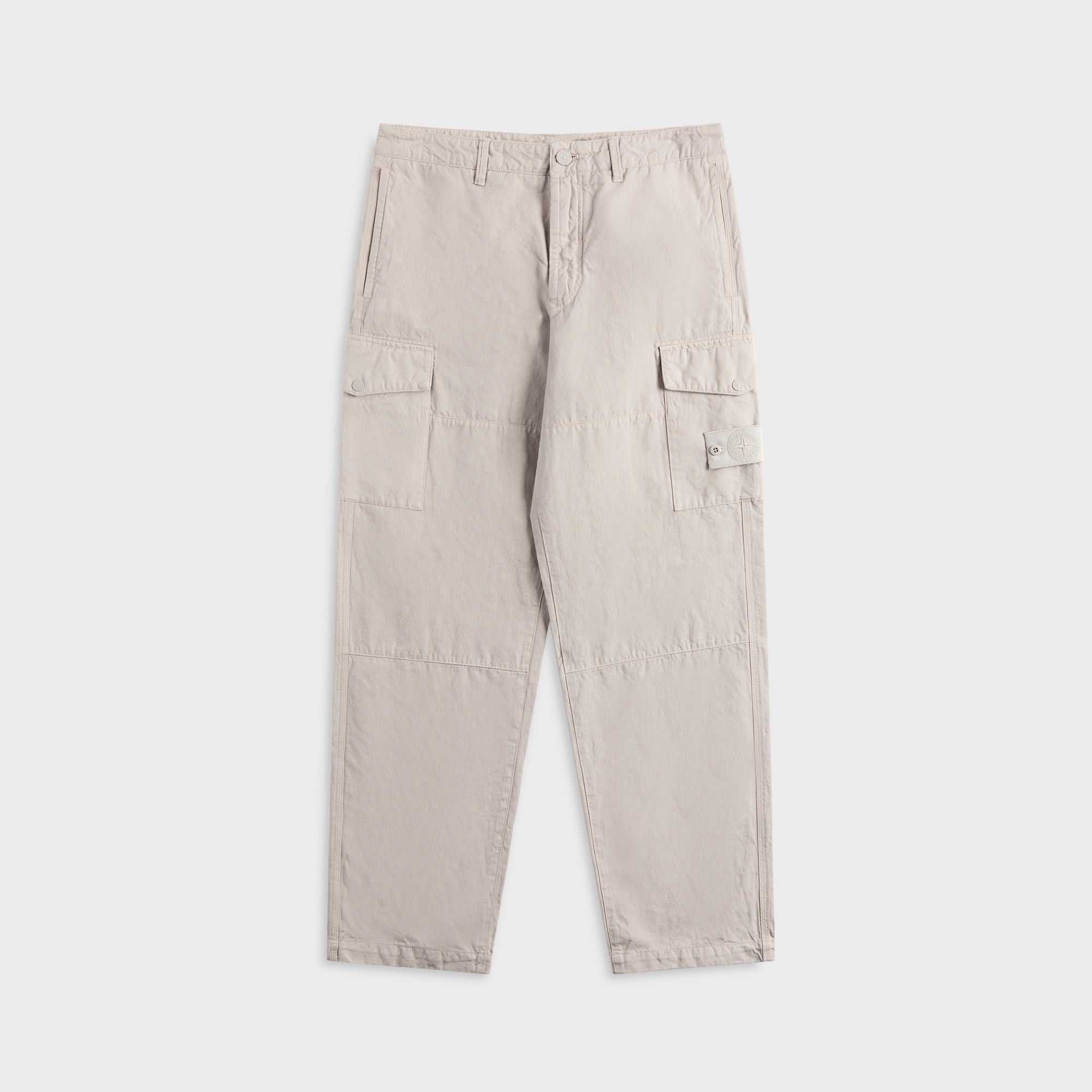Stone Island Ghost Cotton-Linen Canvas Trouser - Dust Grey