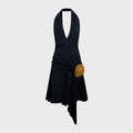 Conner Ives The Recycled Spandex Shell Belt Midi Dress - Black