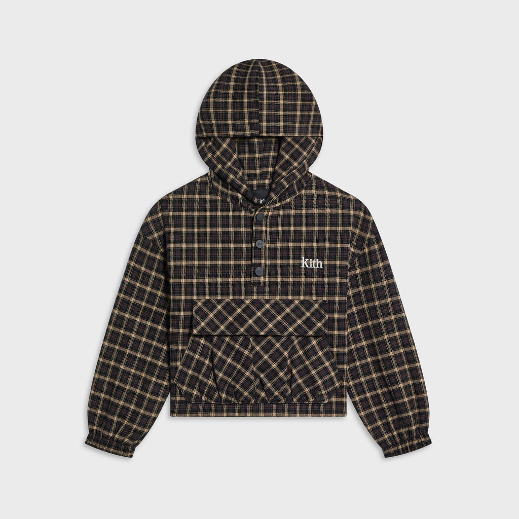 Kith Kids Micro Plaid Snap Harrison Hoodie - Chest - PH