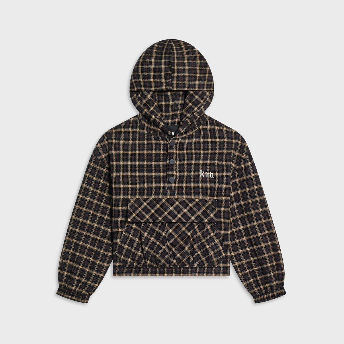 Kith Kids Micro Plaid Snap Harrison Hoodie - Chest - PH