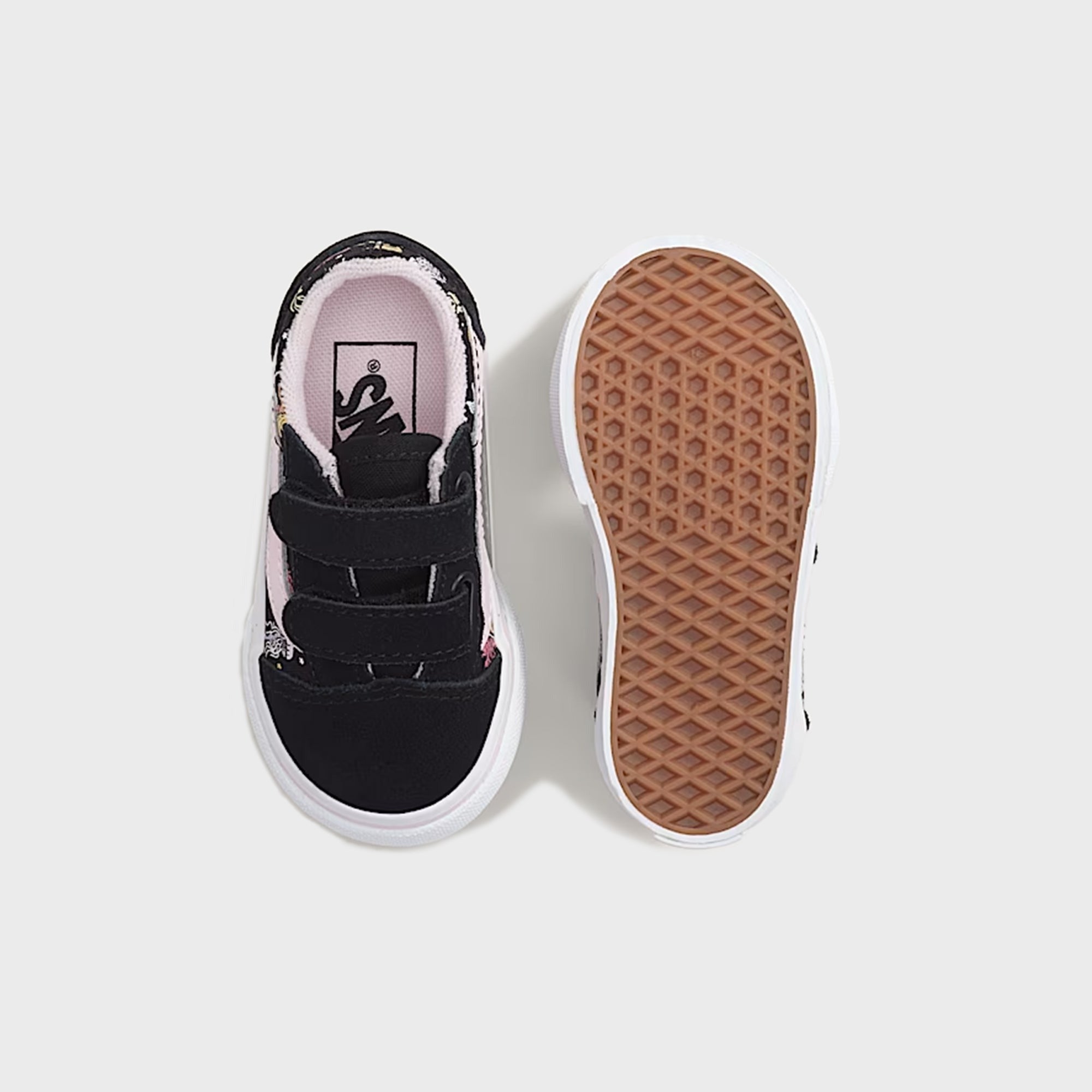 VANS TD Old Skool V - Glow-in-the-Dark Black / Pastel Pink