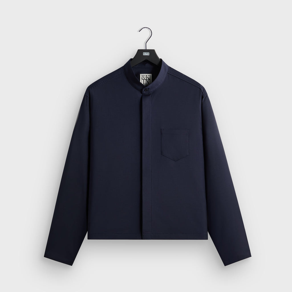 &Kin Tropical Wool Nico Shirt - Nocturnal