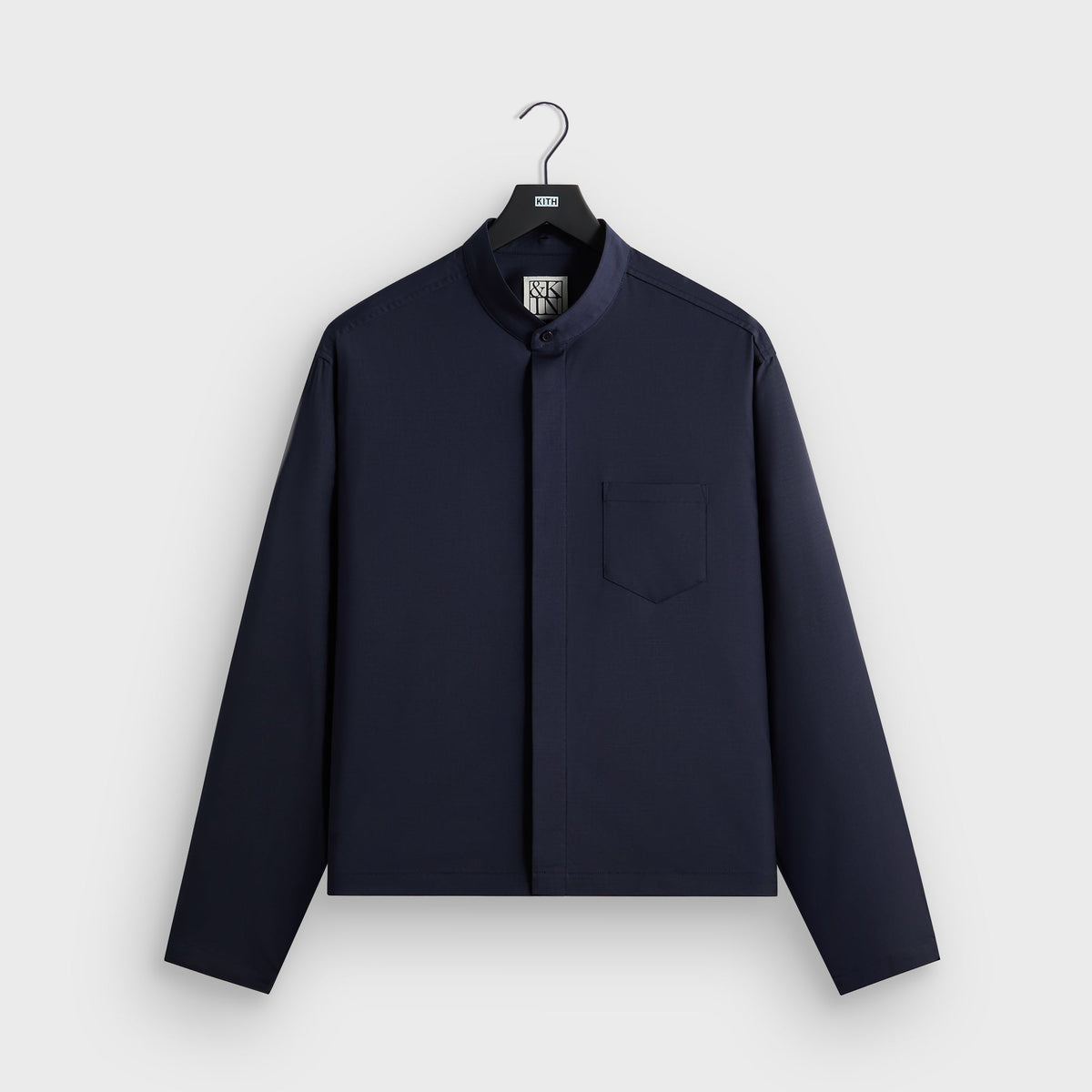 &Kin Tropical Wool Nico Shirt - Nocturnal
