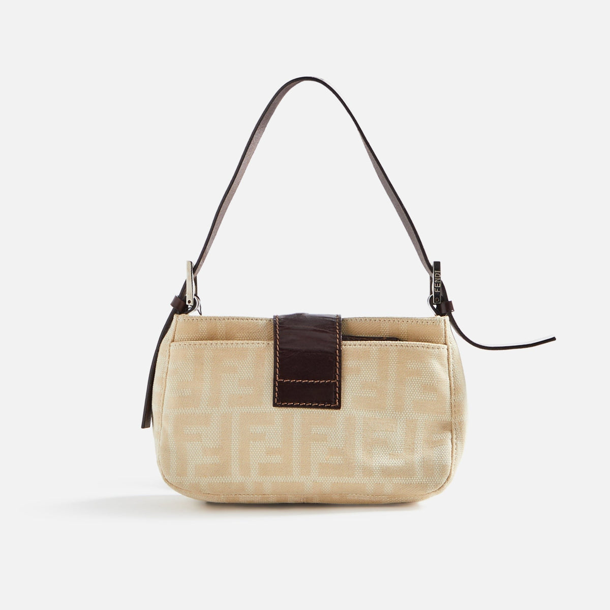 WGACA Fendi Zucca Shoulder Bag - Beige