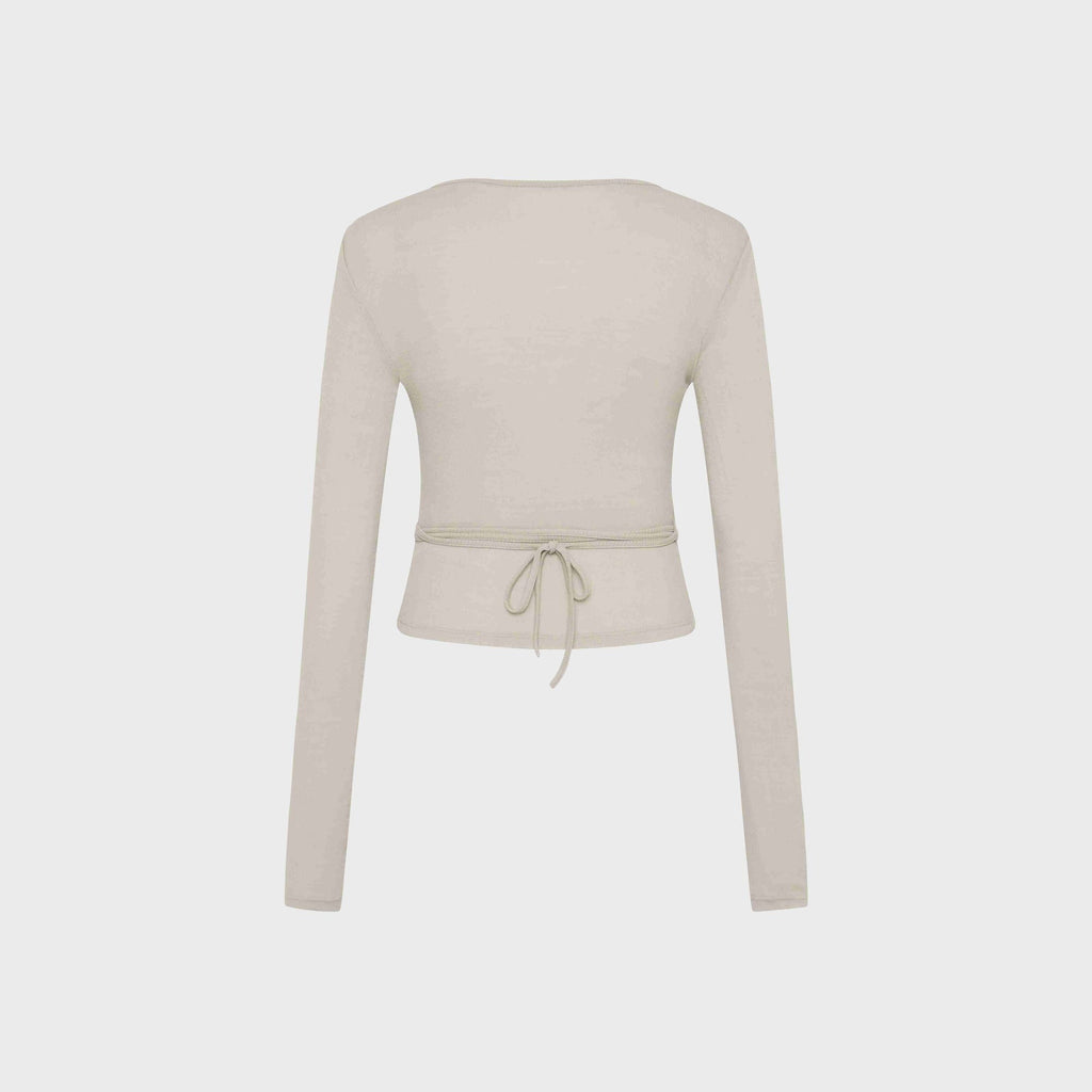 St. Agni Baby Wool Wrap Top - Soft Ash