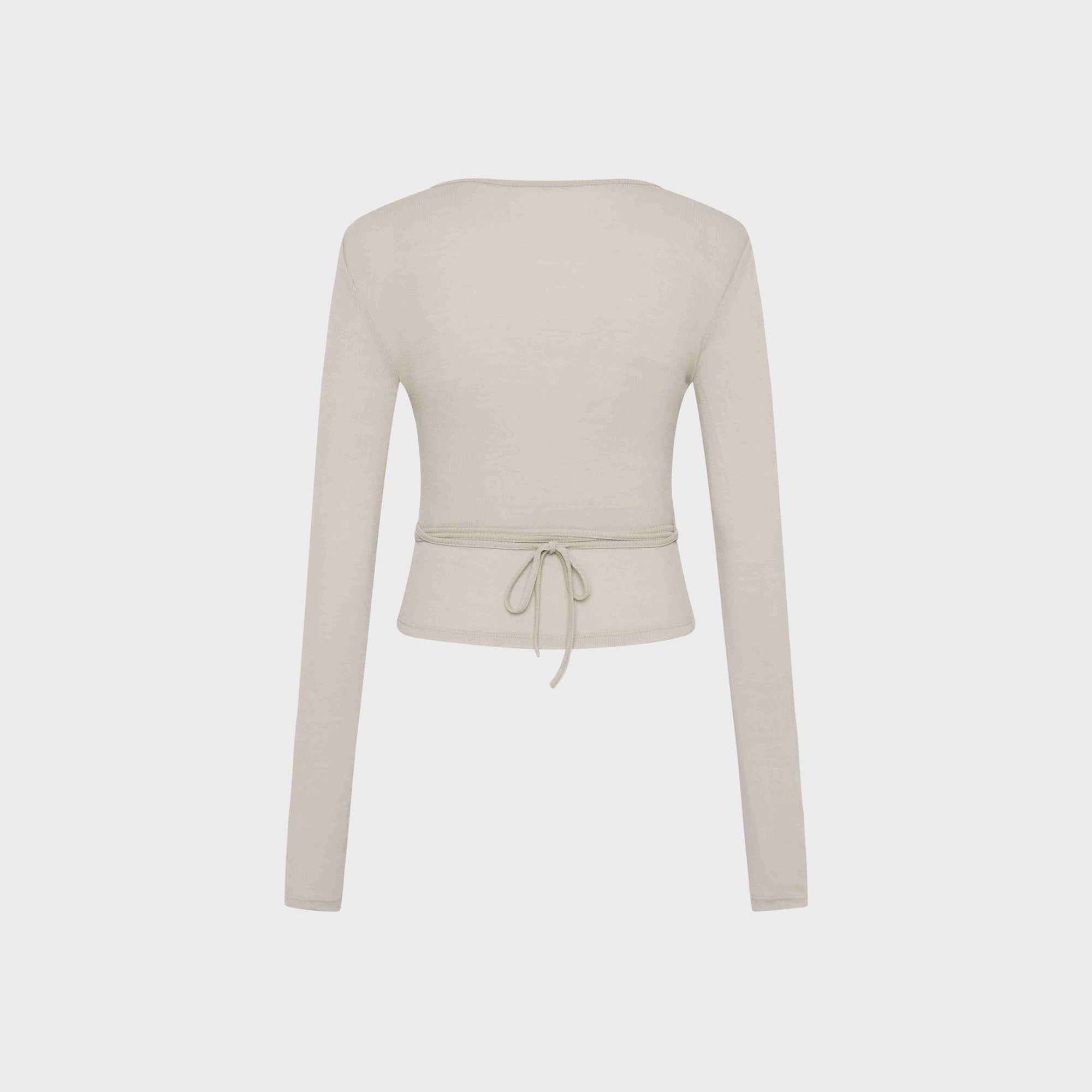 St. Agni Baby Wool Wrap Top - Soft Ash
