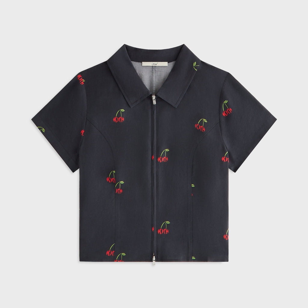 Kith Women Caela Cherry Zip Shirt - Black