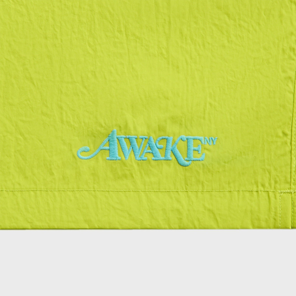 Awake NY Classic Logo Swim Trunk - Lime Green