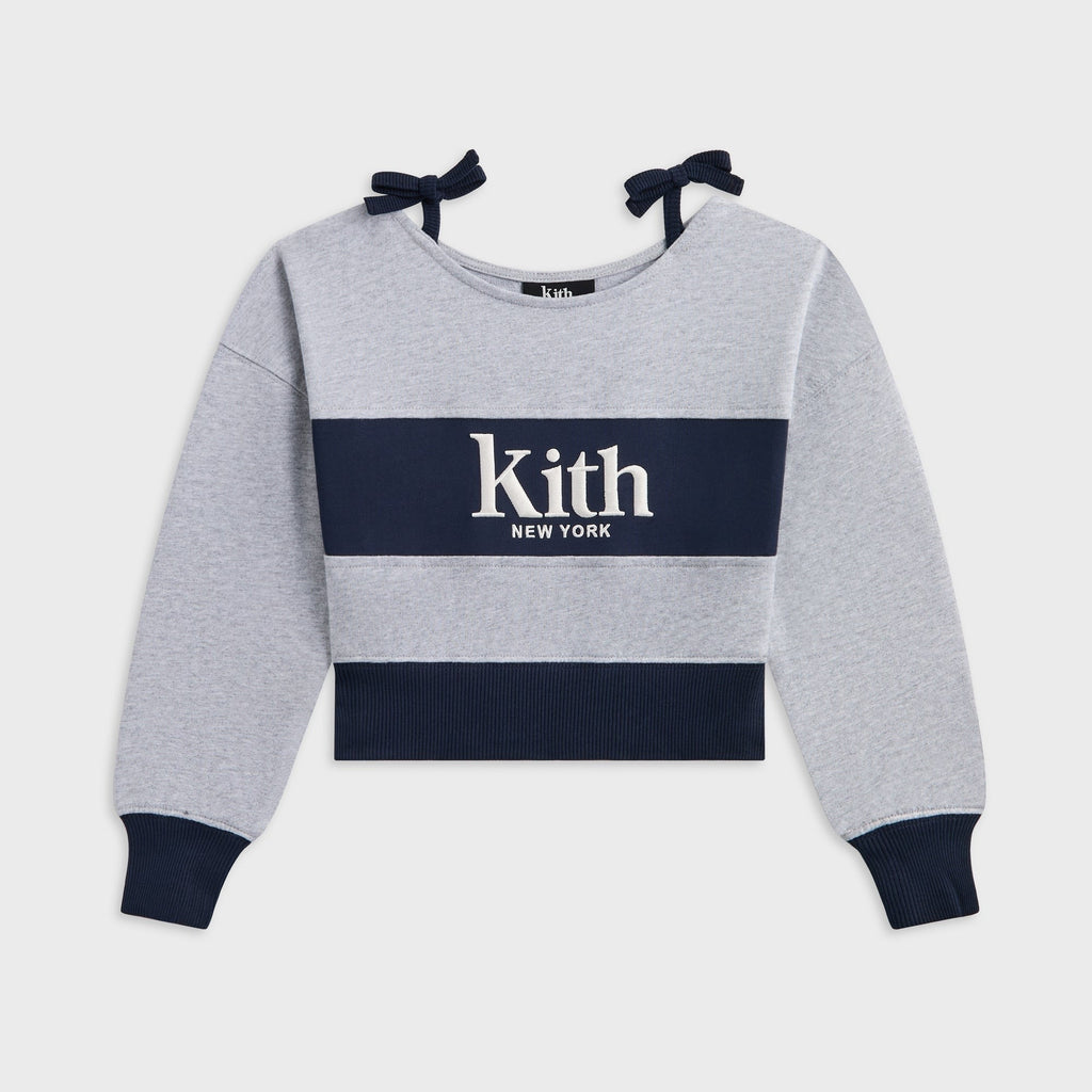 Kith Kids Tatyana Cropped Pullover - Medium Heather Grey